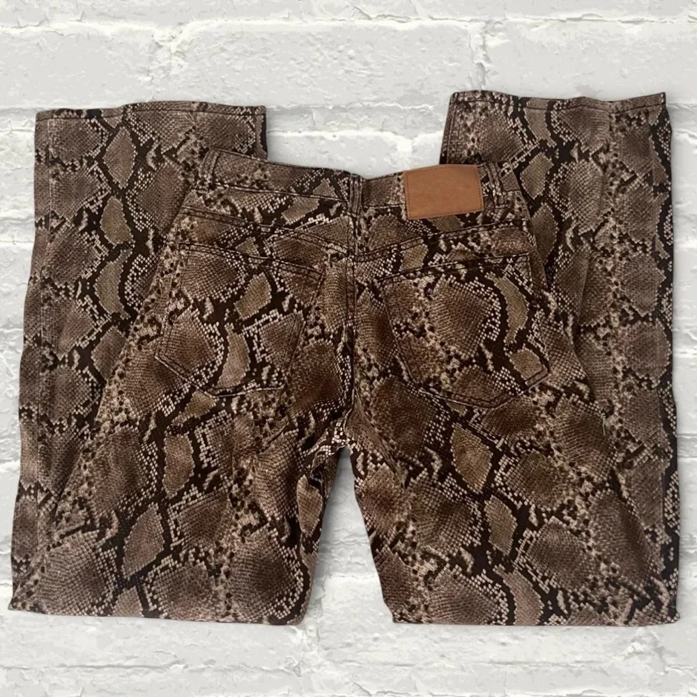 H&M Snakeskin High Rise Wide Leg Jeans - Picture 5 of 5